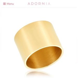 NWT Adornia Women’s size 9 Gold Cigar Band Ring